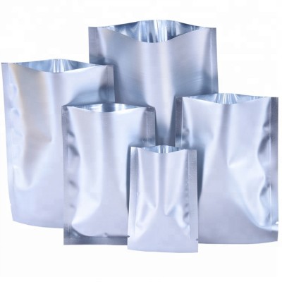 Custom Clear Silver Aluminum Foil Pouch Heat Seal Aluminum Foil Bags with Tear Notch/